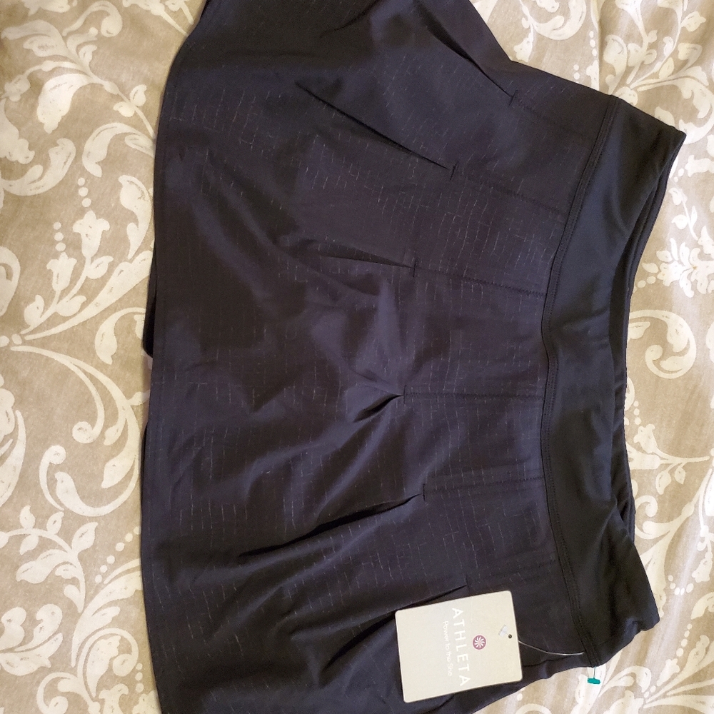 Athleta Womens skort Size L black NWT